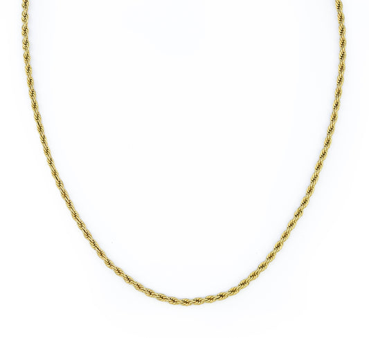 Kordellkette Halskette 60 cm Edelstahl IP Vergoldet (MY1005) Musany